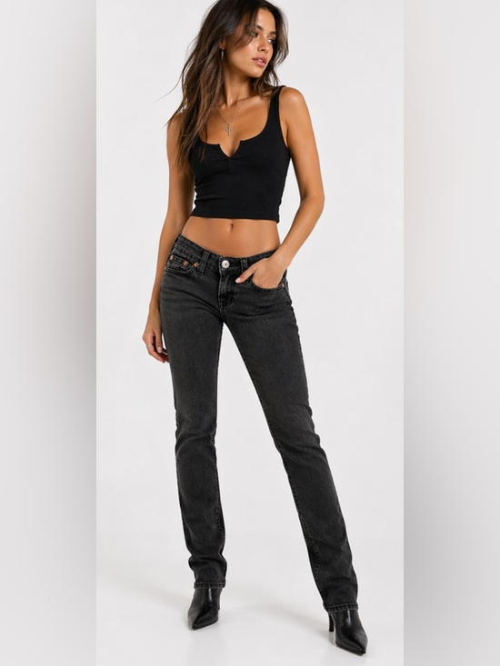 True Religion Denim - True Religion Stella Big T Black Jeans 29 Made in USA Skinny Low Rise Vintage